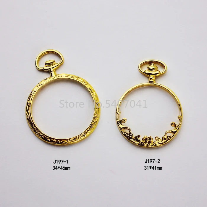 Popular5pcs/лот карманные часы Подвеска на металлическом каркасе Шарм рамка Установка