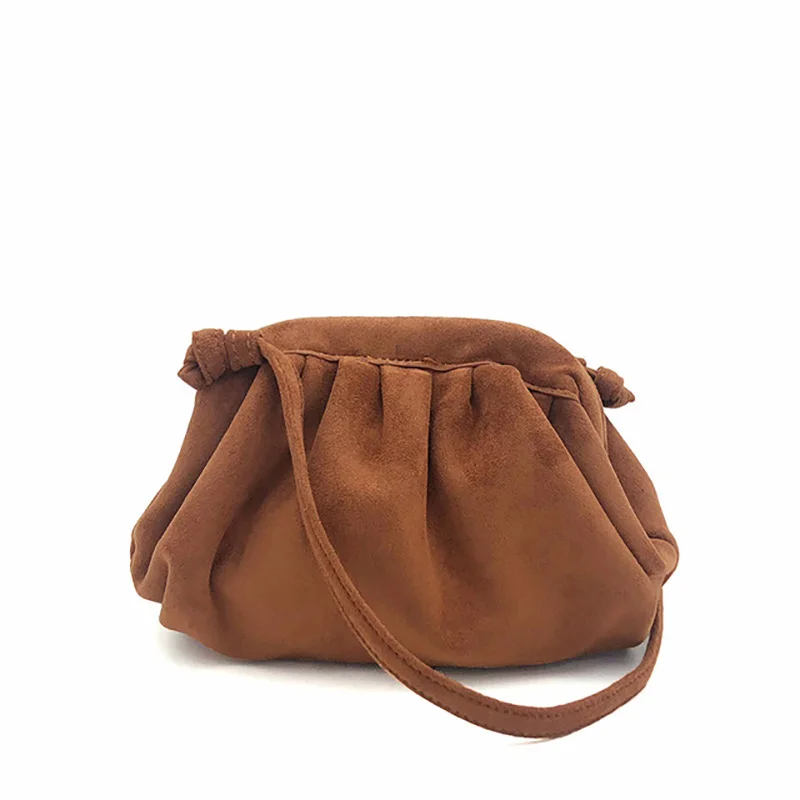 Женская Замшевая сумка-клатч на плечо однотонная дизайнерская сумка-мессенджер