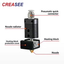 CREASEE 3D Printer Extruder Hotend Nozzle Radiator Aluminum Kit Heat Block Print 3 D Parts  Accessories