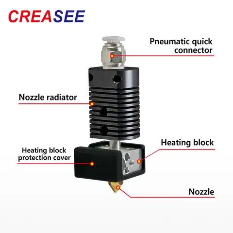 Экструдер для 3D-принтера CREASEE, горячее сопло радиатора, аксессуары для печати блоков тепла 3 D