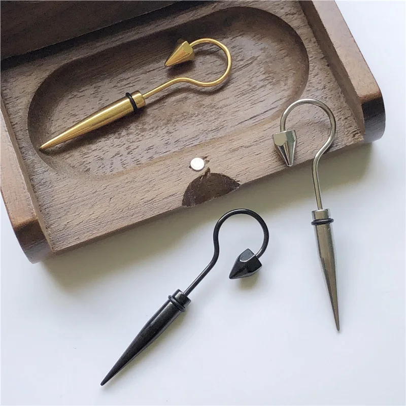 

Trendy Personality Creativity Umbrella Earrings Punk Style Exaggerated Tapered Stainless Steel Earrings Men and Women Daily Wear