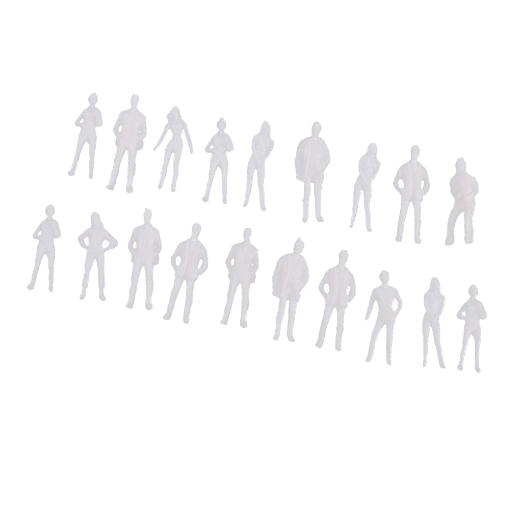 

Pack of 20 1:75 Unpainted People Figures Human Figures Model
