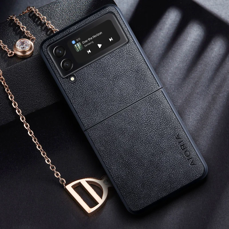 case for samsung galaxy z flip3 5g with retro business pu leather skin design phone cover for samsung galaxy z flip 3 5g case free global shipping