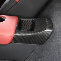 for toyota supra mk5 a90 19 22 armrest box rear storage decorative frame real carbon fiber car interior modification accessories