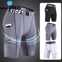 new mens compression shorts line short tights skinny bodybuilding breathable mans bottom fitness quick drying shorts