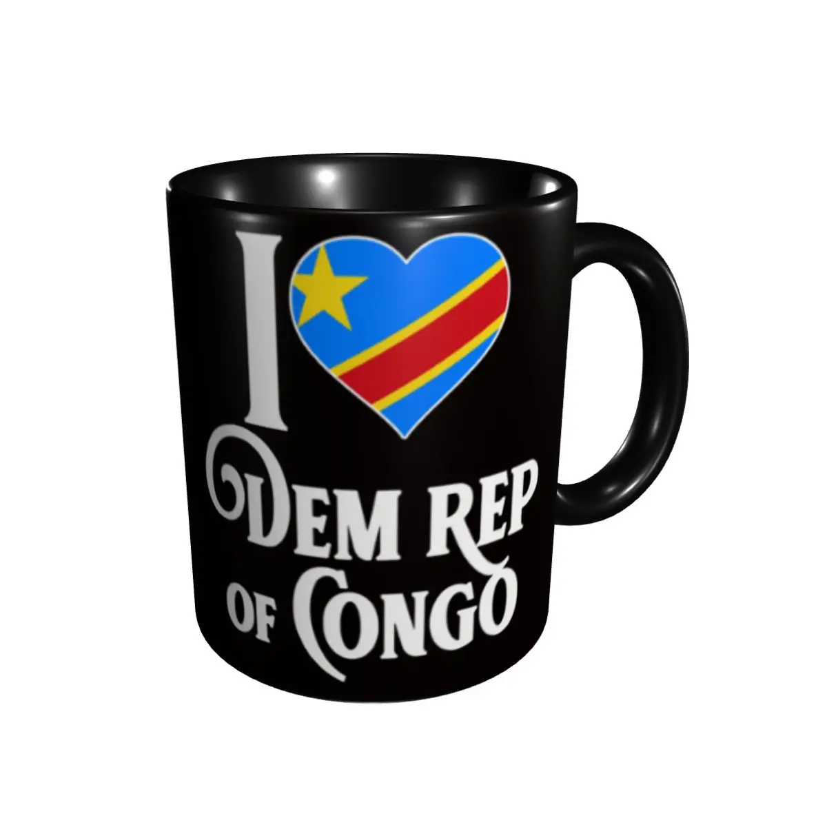 

Promo I Love Democratic Republic Of The Congo With The Congolese Flag Mugs Novelty Cups Mugs Print Sarcastic multi-function cups