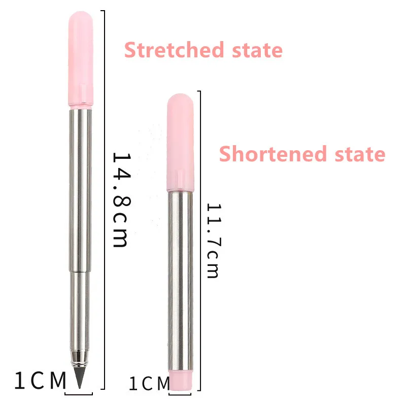 Черная технология вечная ручка Выдвижной карандаш для подписи металлический