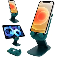 cute foldable adjustable cartoon cell phone smartphone holder for desk portable universal desk phone stand phone mount popite