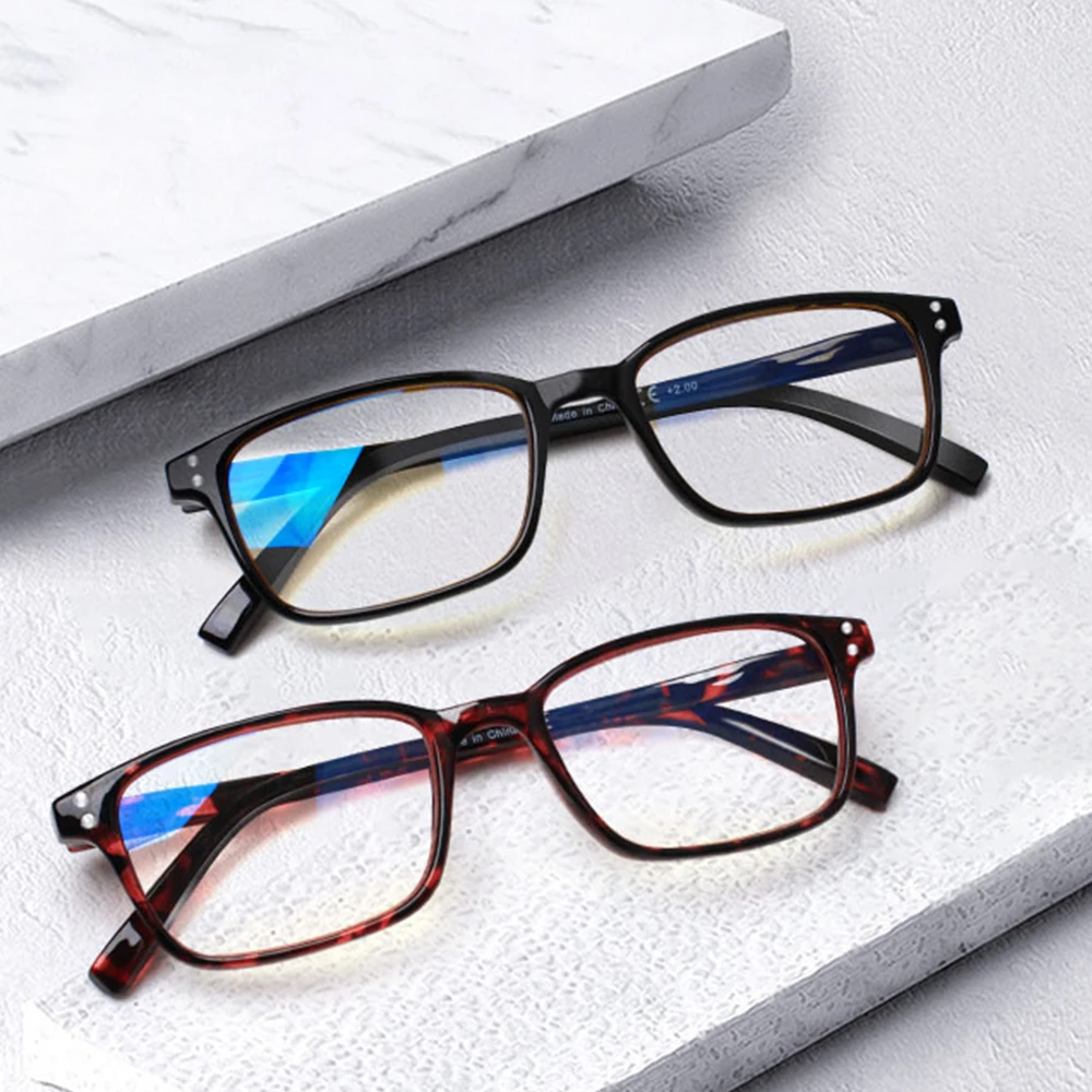 

Boncamor Reading Glasses Blue Light Blocking Spring Hinge Men and Women Anti UV Computer Goggle Prescription Diopter Eyeglasses