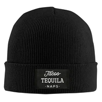 tacos tequila naps beanie hats for men women with designs winter slouchy knit skull cap