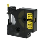 Термоусадочная трубка Rhino IND, для маркеров DYMO, черного на желтом, 6 мм, 10 упаковок, 18052, для PRO 3000, 4200, для принтера этикеток