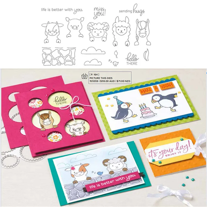 

Animals Metal Cutting Dies and Stamps Stencils for DIY Scrapbooking Decorative Embossing DIY Paper Cards New Arrival 2021