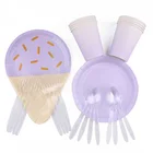 40 шт.компл. одноразовая посуда в тематике фиолетового мороженого, украшение на день рождения, тарелка для детского душа, салфетка, вилка, скатерть, товары вечерние Ринок