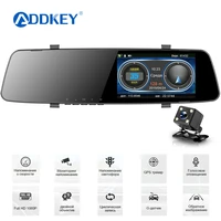 addkey car dvr radar detector gps 3 in 1 with 1080p dual lens speedcam angle plus 140 degree rear view camera video recorder