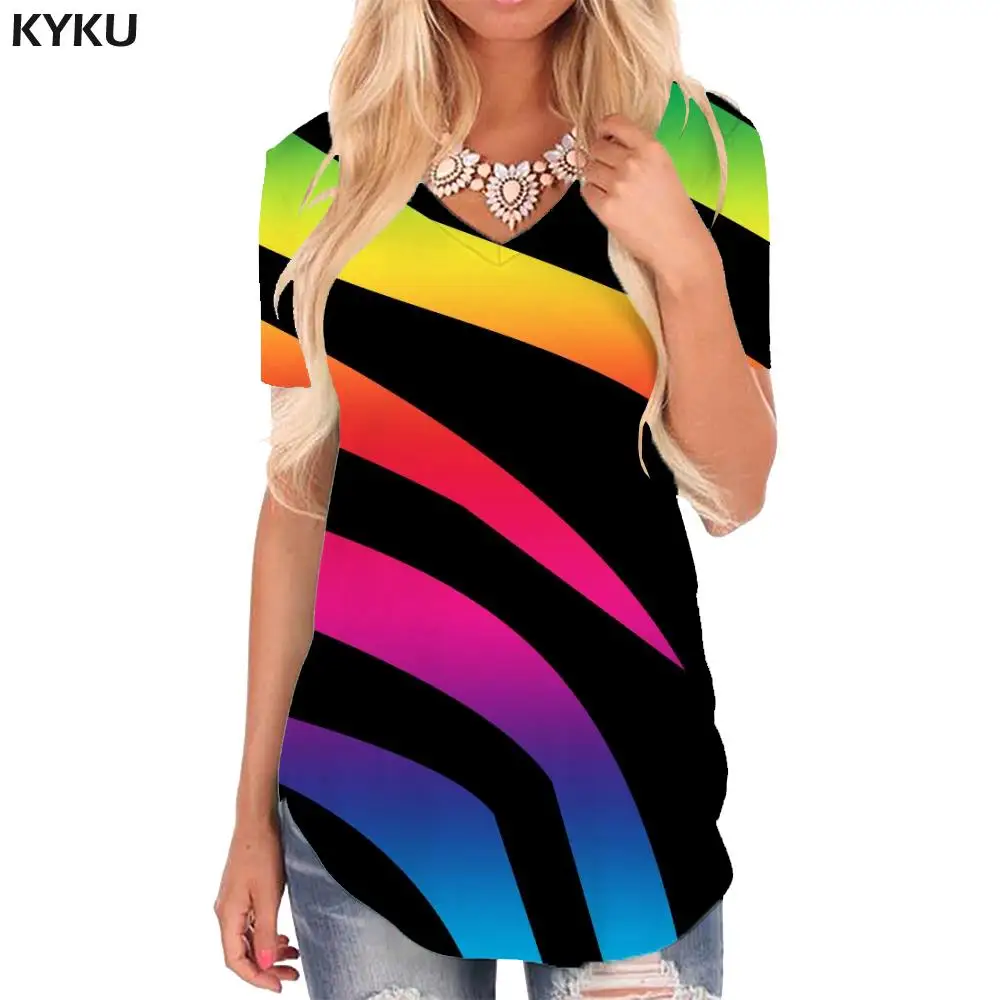 Женская футболка KYKU черно-белая с принтом зебры в стиле панк-рок - купить по