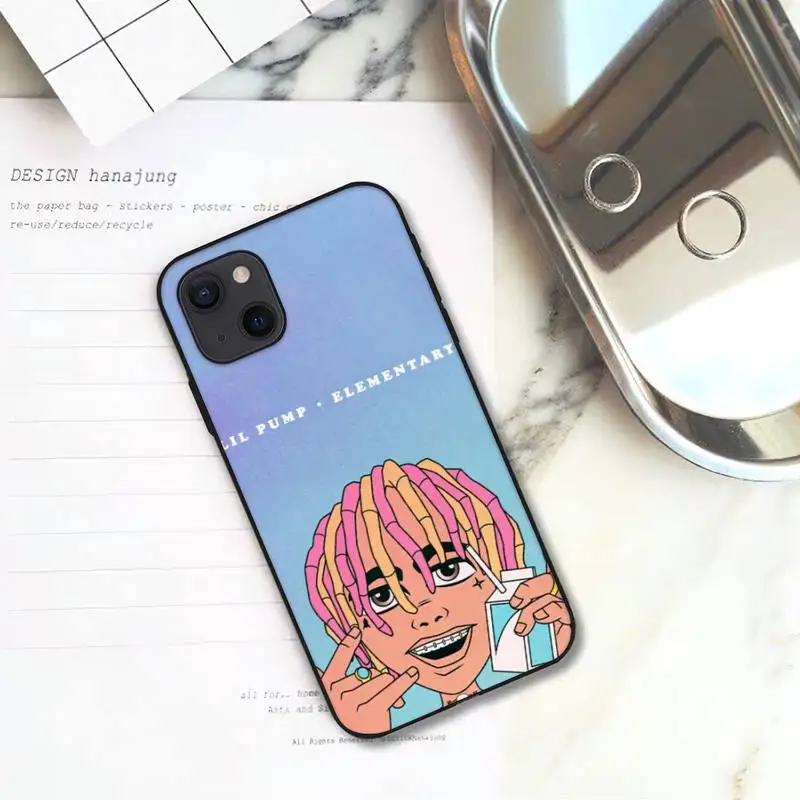 Чехол L-Lil-pump-Rapper для телефона iPhone 11 12 Mini 13 Pro XS Max X 8 7 6s Plus 5 SE XR | Мобильные телефоны и