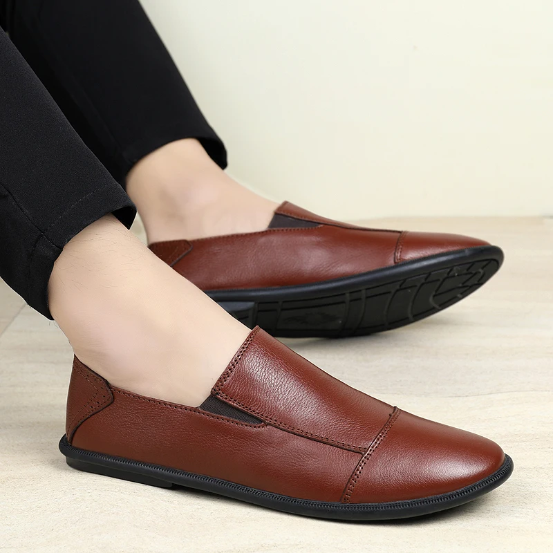 Мужские туфли на плоской подошве Белые Повседневные платформе с острым носком