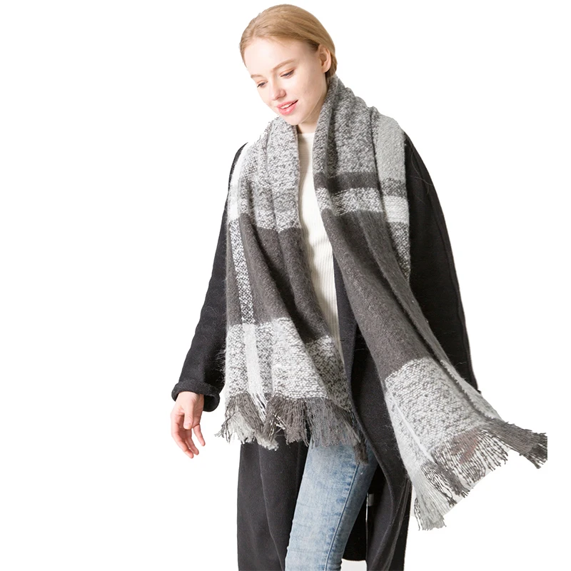 Новое поступление модный длинный шарф осень зима корейский Клетчатый новый