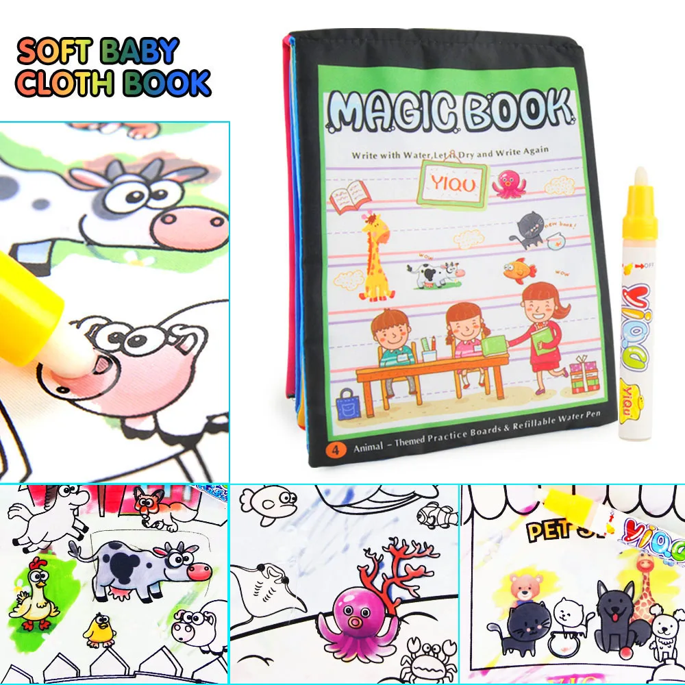 Волшебная водяная книга для рисования раскраска каракули и волшебная ручка