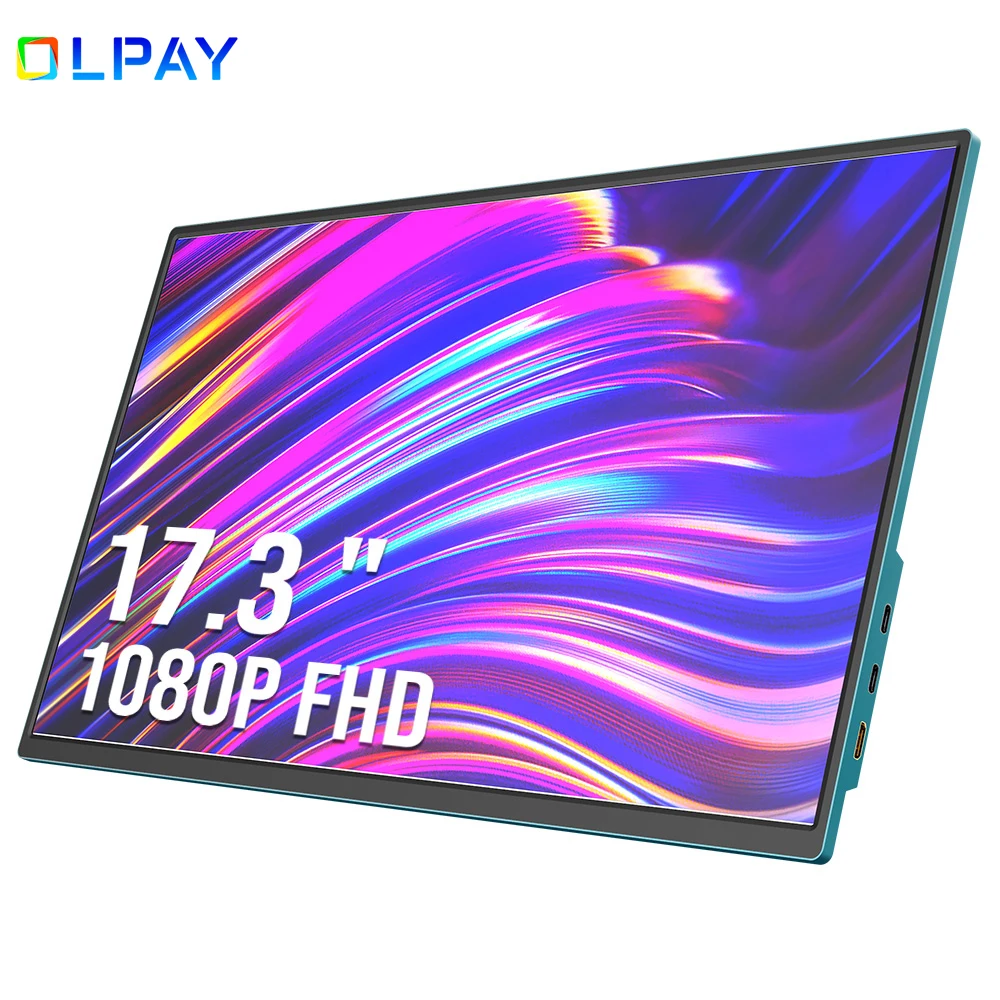 

Монитор портативный FHD 17,3 дюйма, IPS-экран, два динамика, с Type-C Mini HDMI