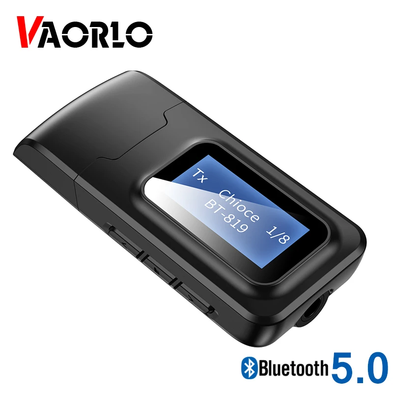VAORLO ЖК дисплей USB Bluetooth адаптер для ПК 3 5 мм AUX Стерео Bluetooh 0 аудио передатчик