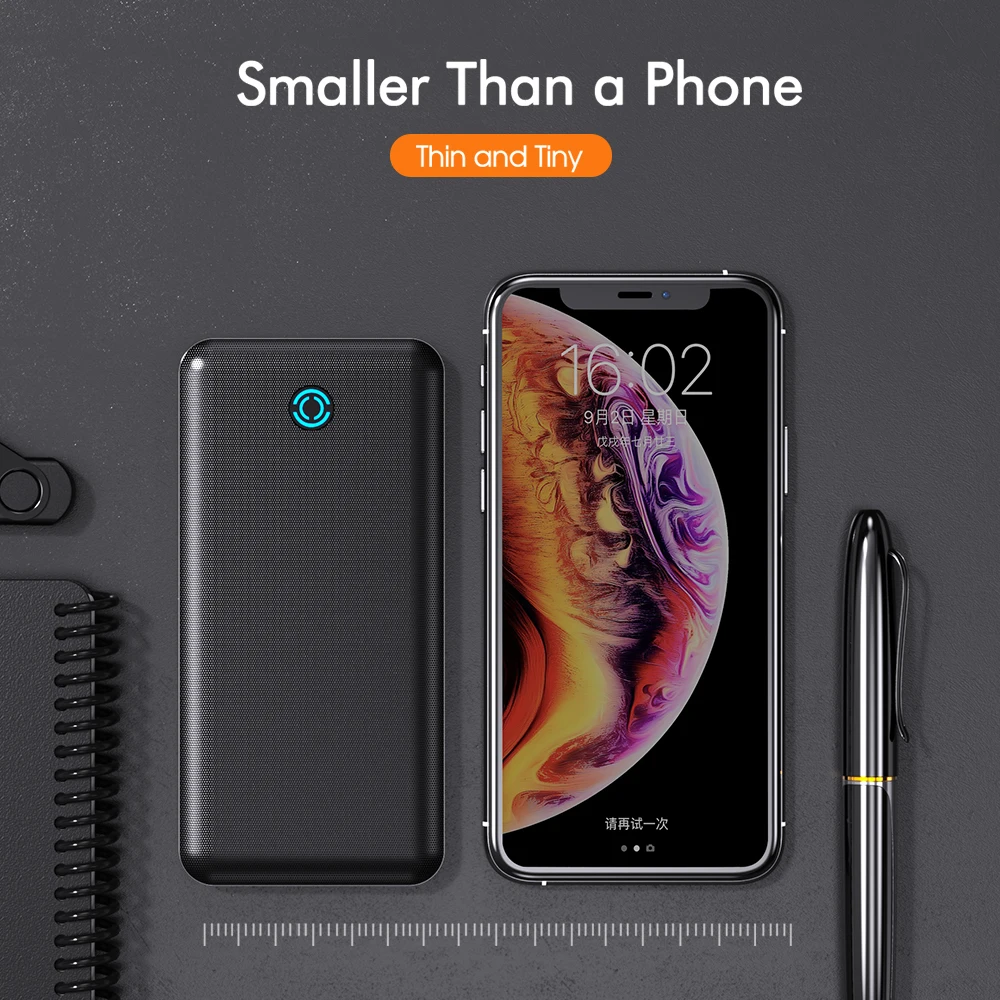 YKZ 10000 мАч Power Bank для iPhone 12 pro max Внешняя аккумуляторная батарея Портативное