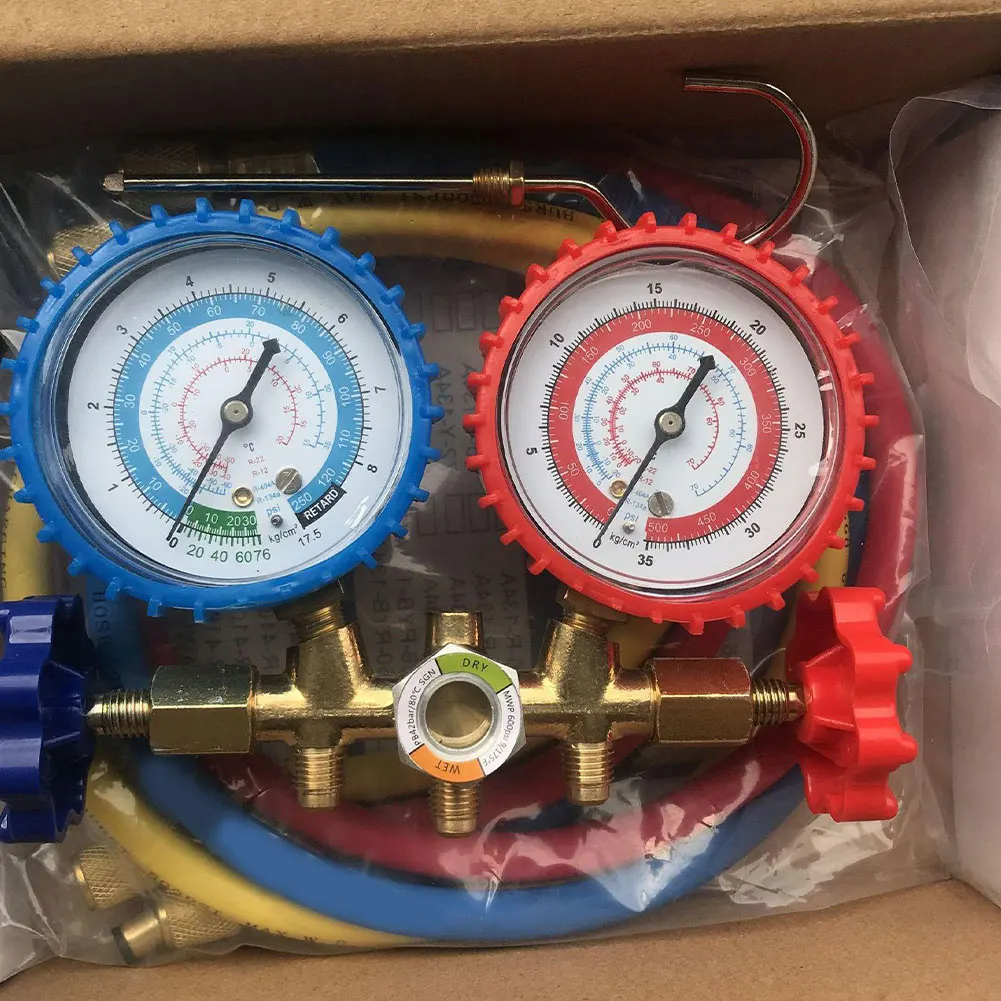 Набор датчиков давления R134A/R12/R22/R502 для кондиционирования воздуха с шлангами |