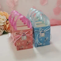 120pcs paper candy gift box with handles packaging baby shower cardboard cookie bag gift bags wrapping supplies