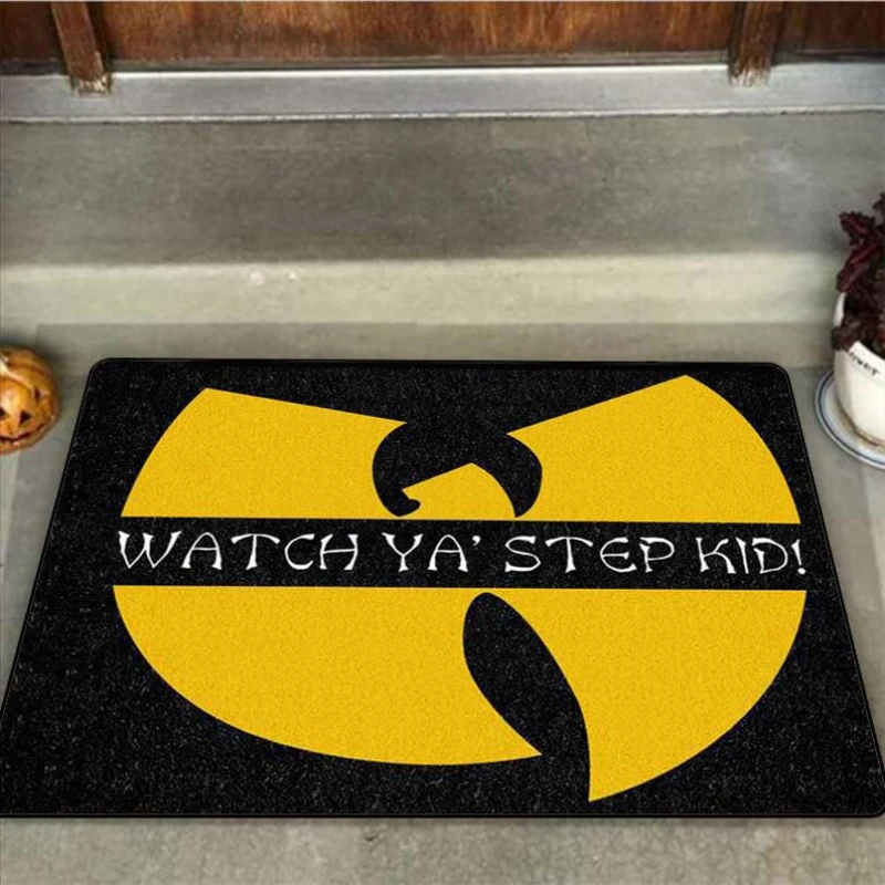 Детский желтый дверной коврик Watch Ya Step персонализированный деревянный для защиты