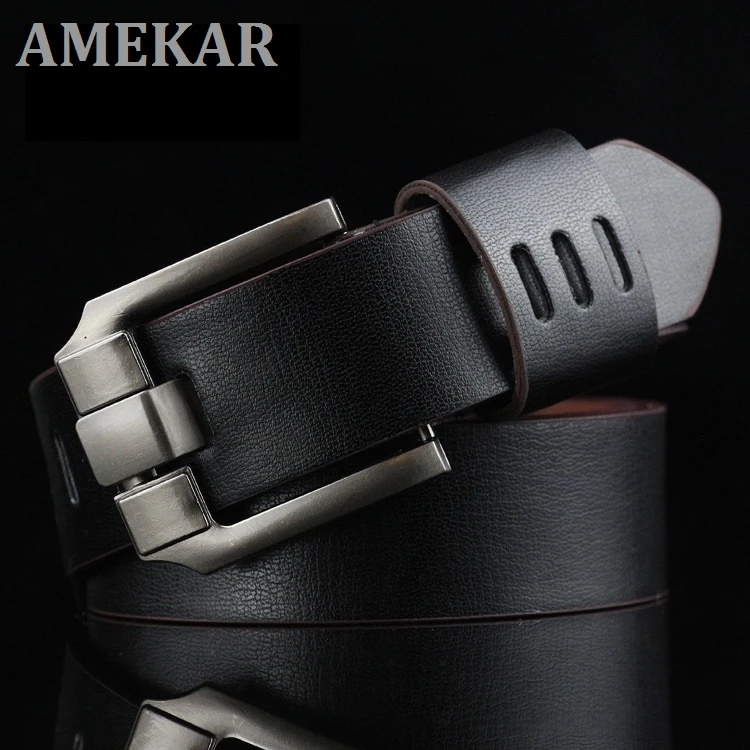 

New Hasemeka Designer Belts Men High Quality Genuine Leather Belt for Men Luxury Ceinture Homme Military Style 130CM HM202
