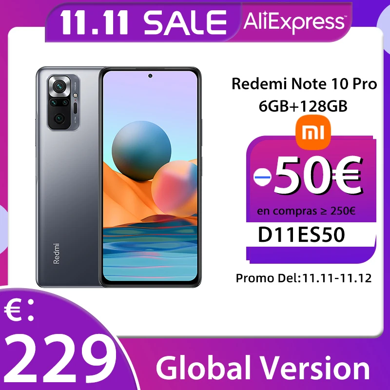 Смартфон Xiaomi Redmi Note 10 Pro камера 732 МП Snapdragon 120G Гц AMOLED дисплей | Мобильные телефоны и