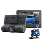 Автомобильный видеорегистратор U2JA, 1080P, 4 дюйма, двойной объектив, передняя и задняя камеры