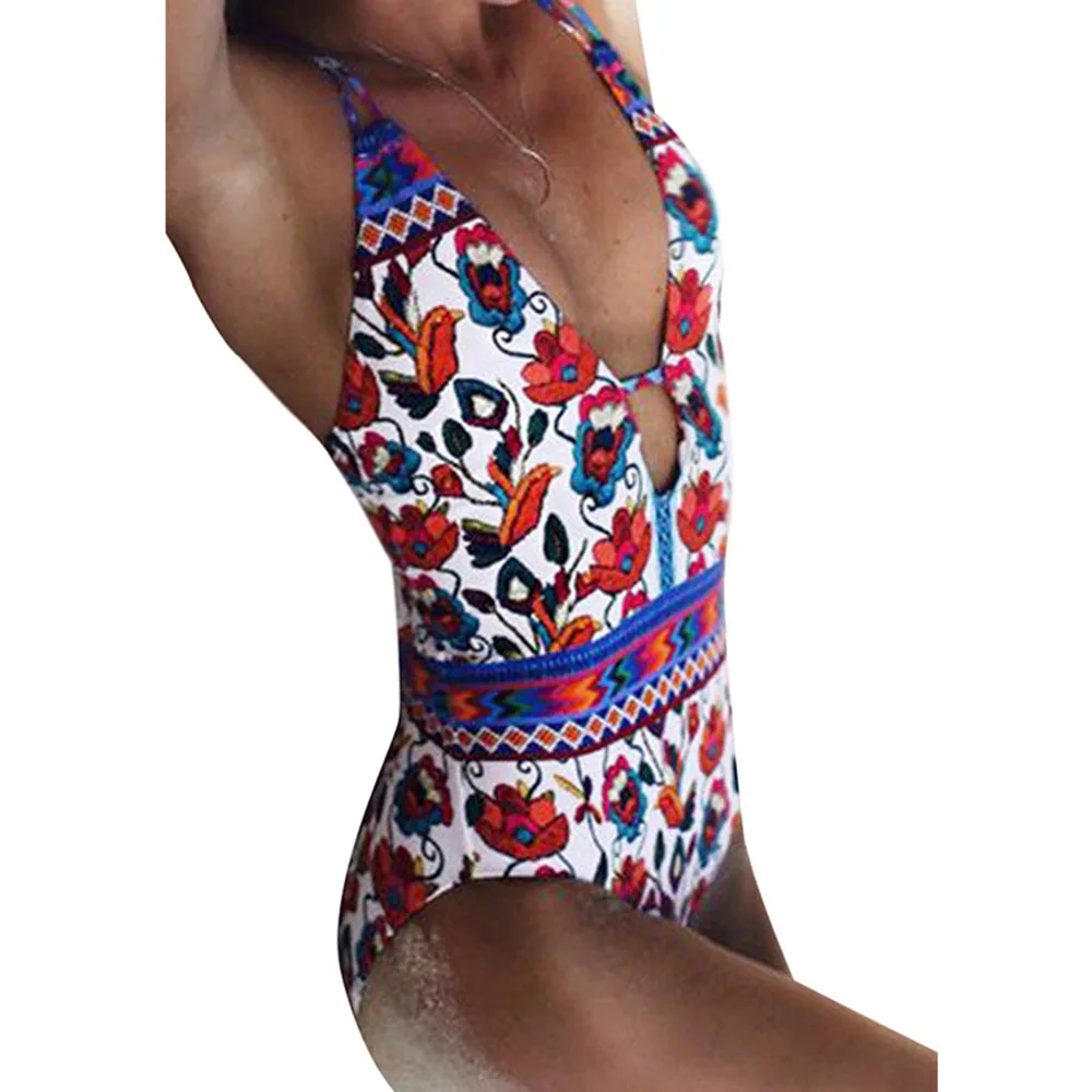 2020 сплошной купальник цельный женский с открытой спиной Монокини Спортивный