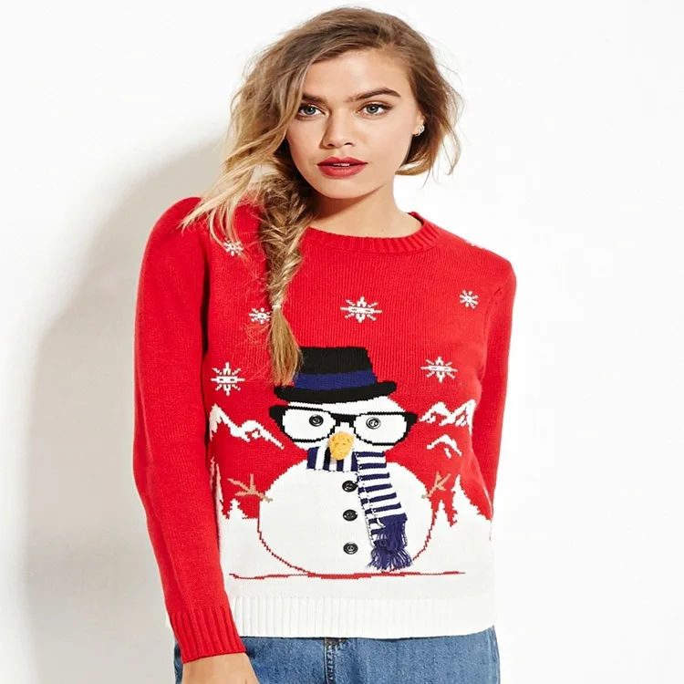Kpop свитер женские зимние вязаные свитера с длинным рукавом Рождественский