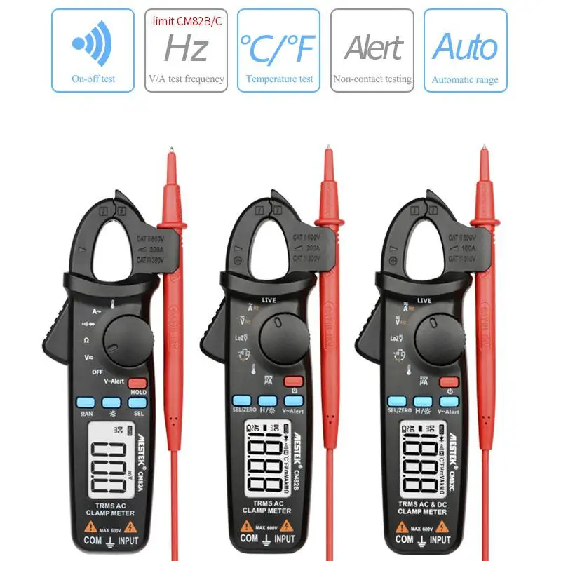 Цифровой мультиметр зажим переменного тока тестер цепи с зажимом для измерения