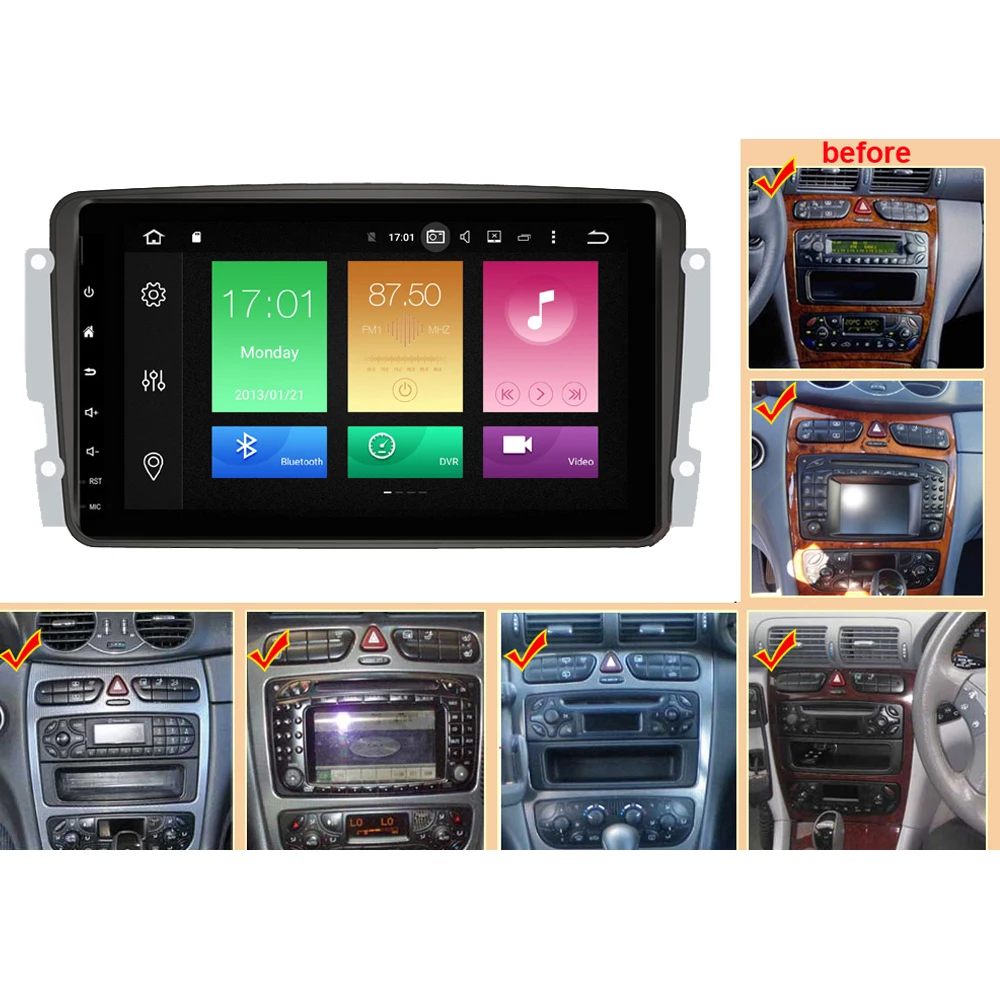 8 дюймовый автомобильный GPS проигрыватель для Mercedes Benz A/C/CLK/G Class W168 W203 W209 W463 W639 VANEO
