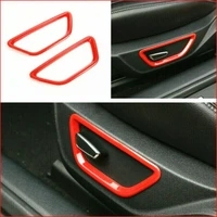 red abs seat adjust control button frame cover trim for ford mustang 2015 2020