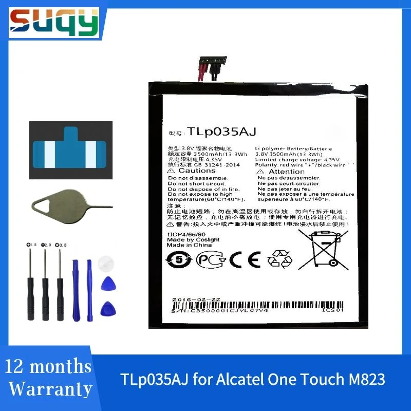 Suqy аккумуляторные батареи для Alcatel One Touch M823 N1 MAX батарея телефона 3500mA Bateria Batterie
