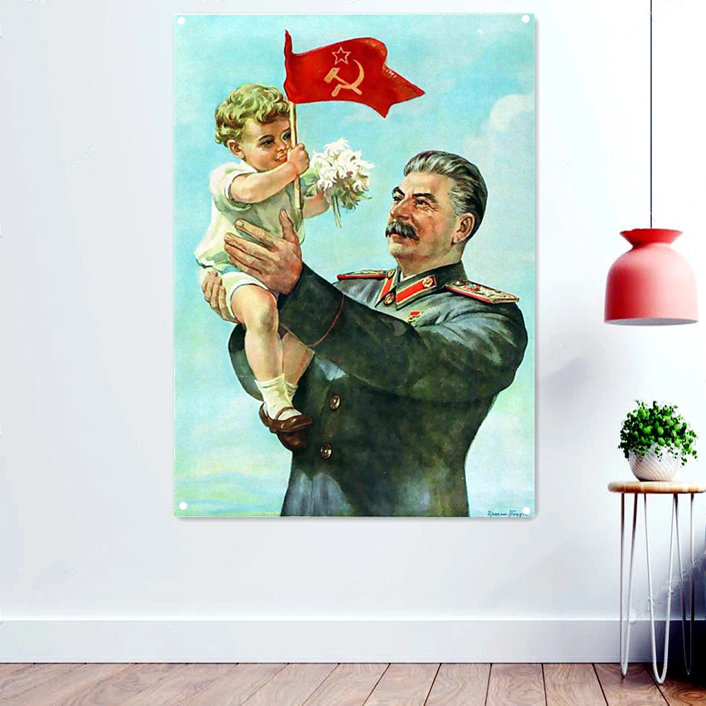

Постер великого Советского Союза СССР, президент СССР, Сталин, холст, живопись, Настенный декор, Коммунистический верующий, художественный ...