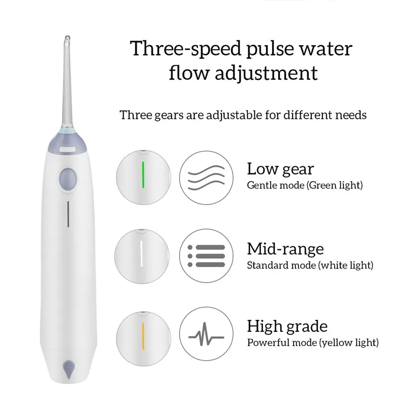 Портативный ирригатор полости рта Электрический перезаряжаемый для с USB 3 режима