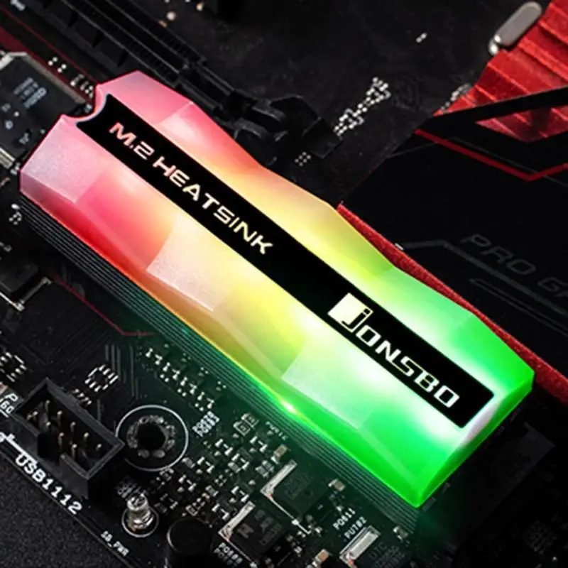 Jonsbo M.2-2 ARGB Lighting M.2 радиатор SSD 5 в 3Pin твердотельный жесткий диск охладитель