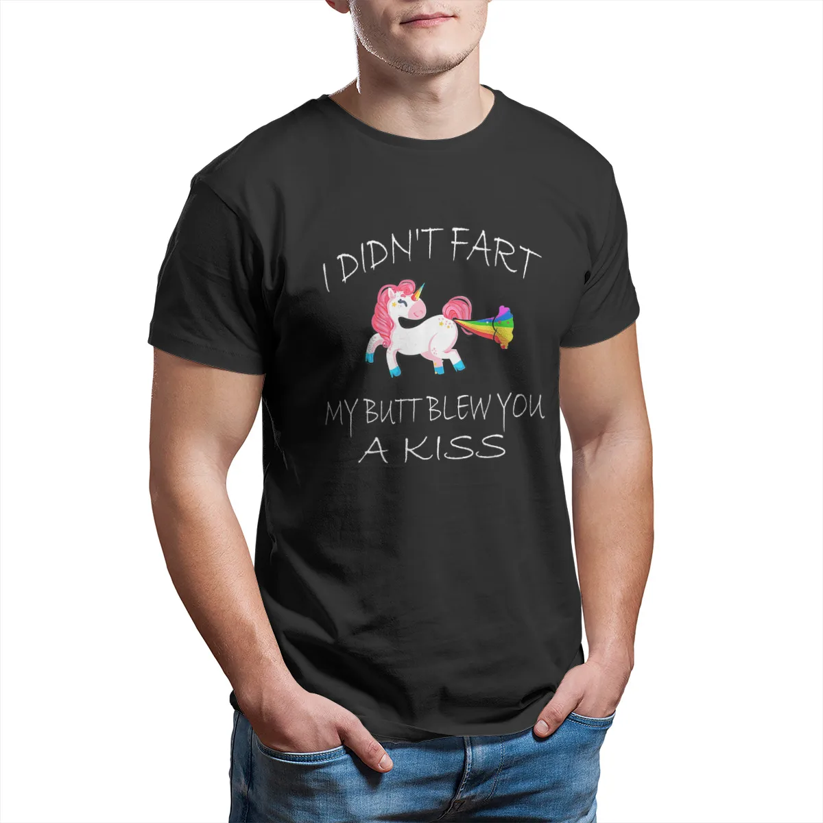 Я не пердеть как папа взорвали вам поцелуй подарок с Unicorn 100% хлопковая футболка со