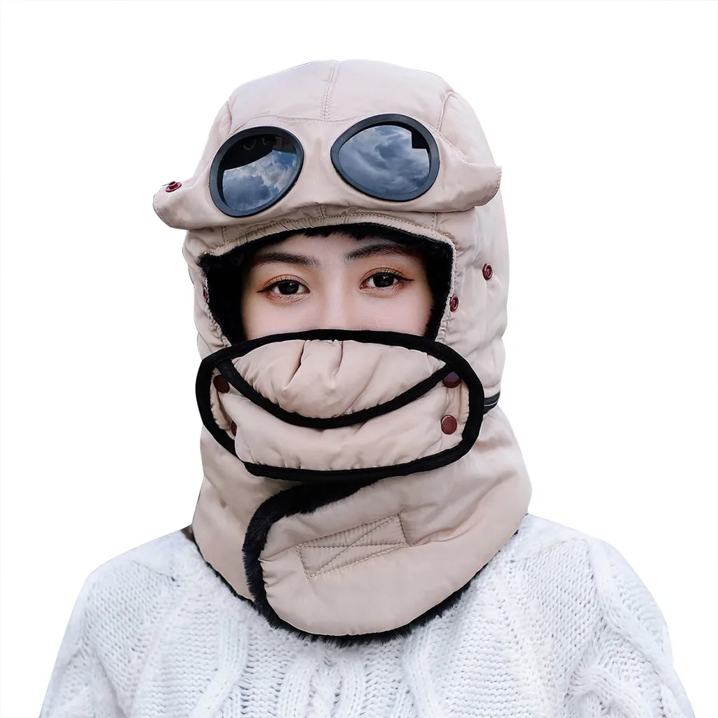 Лыжная маска для мужчин и женщин Шапка-бини вязаная лица зимняя охотничья Ушная