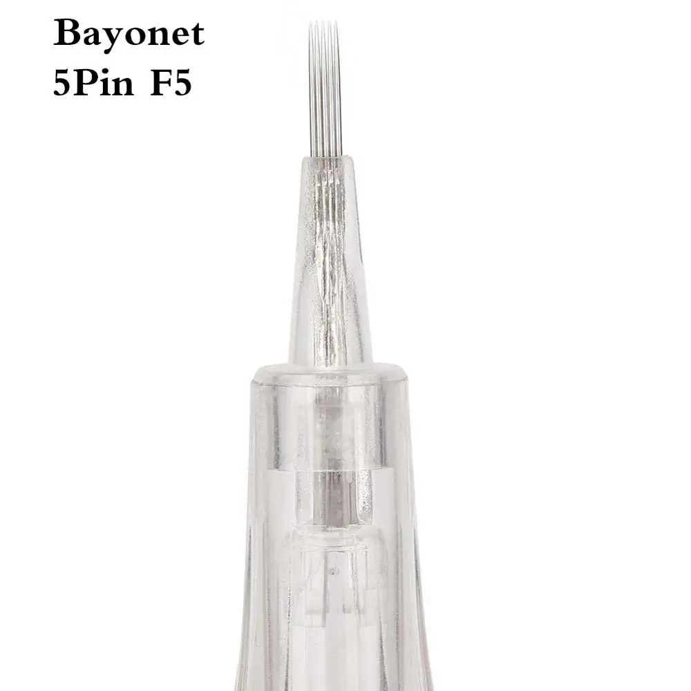 

10Pcs Bayonet 5Pin F5 24Pin Tattoo Cartridge Needles For Derma Pen Electric Micro Disposable Replacement Eyebrow Tattoo Needles