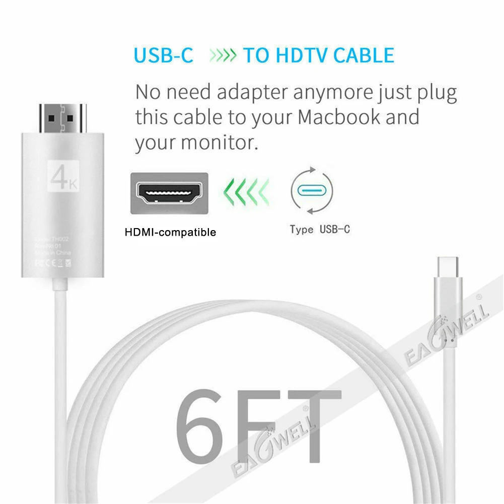 USB 3 1 USB-C Тип C до 4K совместимому с HDMI кабель HDTV адаптер для MacBook Sumsung S8 S9 плюс Huawei P20 Pro
