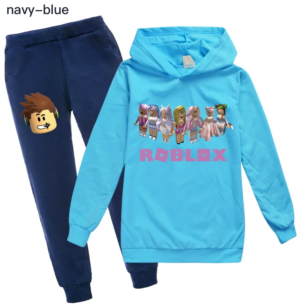 Новинка детский хлопковый спортивный костюм Robloxing Осенние комплекты одежды