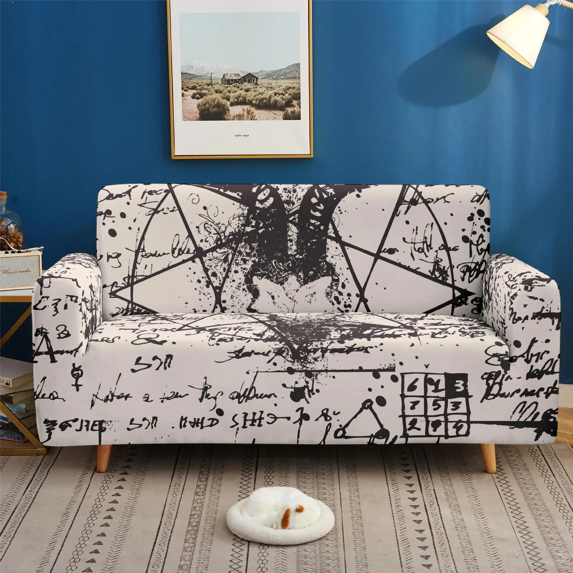 

Classic Greek Pattern 3D Print Elastic Sofa Covers For Living Room L Shape Sofa Cover One Two Three Four Seaters All-inclusive