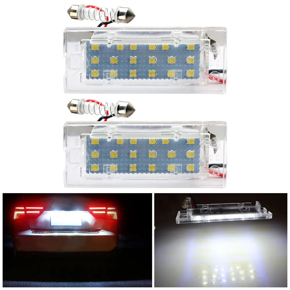 

1 pair Car LED Number License Plate Light For BMW E53 X5 1999-2003 E83 X3 03-10 High Bright White 3825 18LED 6000K 12V Lamp Bulb