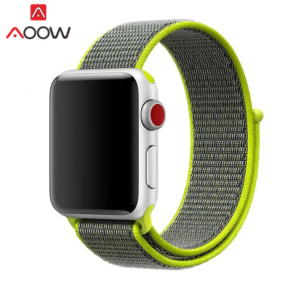 Цветной нейлоновый ремешок для часов Apple Watch 38 мм 42 мм 40 мм 44 мм тканый холщовый ремешок на липучке браслет для часов iwatch 1 2 3 4