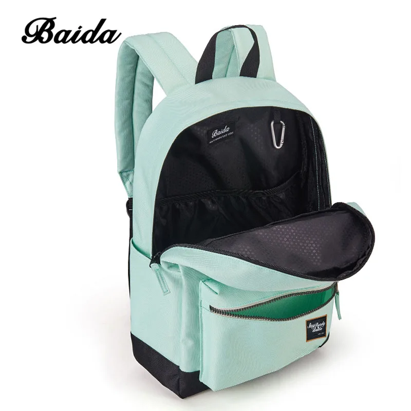 BAIDA Fashion Backpack for Women Leisure Trip Rucksacks Back Pack Girls Teenager Contrast Color Laptop Bagpack School Bags | Багаж и сумки